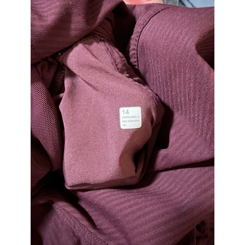 Lululemon Dance Studio Jogger Pants Size 14 Burgundy Mid-Rise Tapered Athleisure